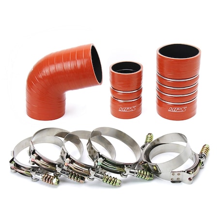 Hps Performance Ultra High Temp Aramid Reinforced Silicone Intercooler Hose Boots Kit, Orange,  57-1573