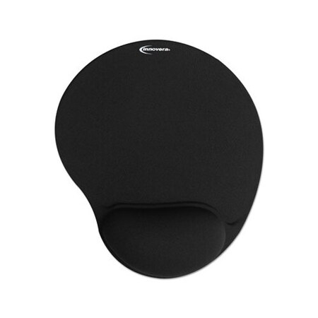 Gel Mouse Pad W/Wrist Rest, Nonskid Base, 8-1/4 X 9-5/8, Black, Sold As