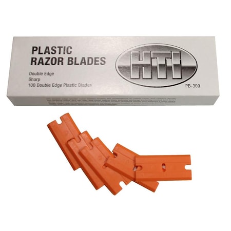 Hti Plastic Razor Hti Double Edge Sharp Plastic Blades Pk PB300 | Zoro
