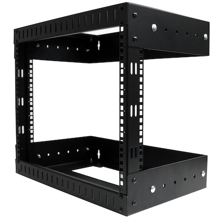 Startech.Com 8U Open Frame Wall Mount Equipment Rack - Adjustable Depth ...