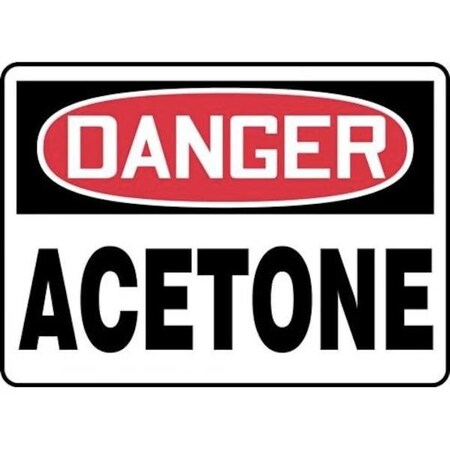 Accuform OSHA DANGER SAFETY SIGN ACETONE 7 FRMCHG001VS FRMCHG001VS | Zoro