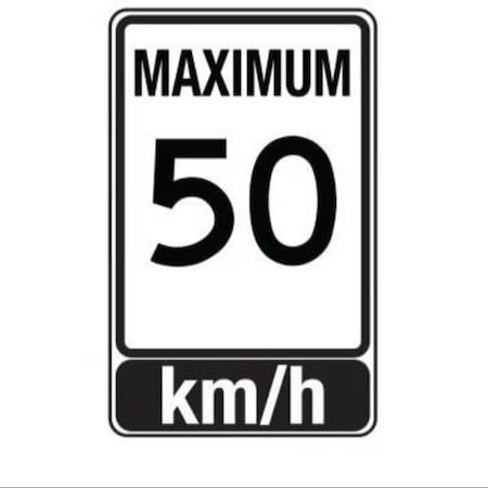 Accuform SPEED SIGN 36 in X 24 in HIGH INTENSITY FRR20850HP | Zoro