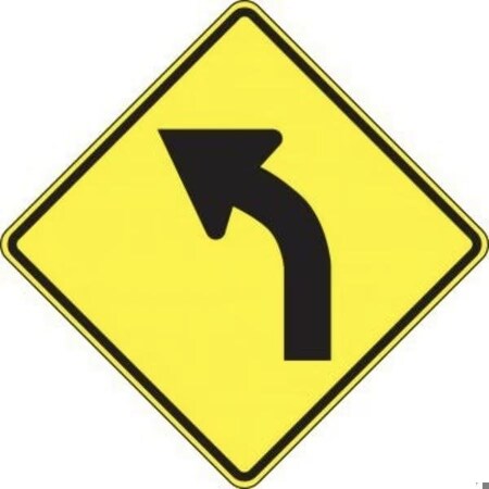 Accuform DIRECTION SIGN LEFT CURVE 24 in X 24 in FRW414HP | Zoro