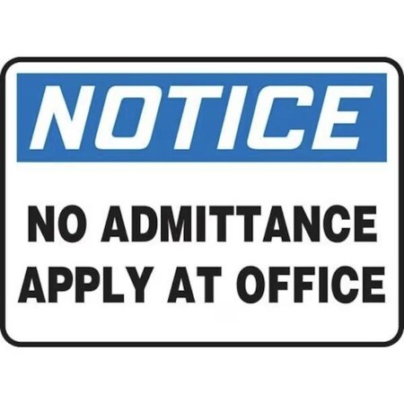 Accuform OSHA NOTICE SAFETY SIGN NO MADC817VA MADC817VA | Zoro