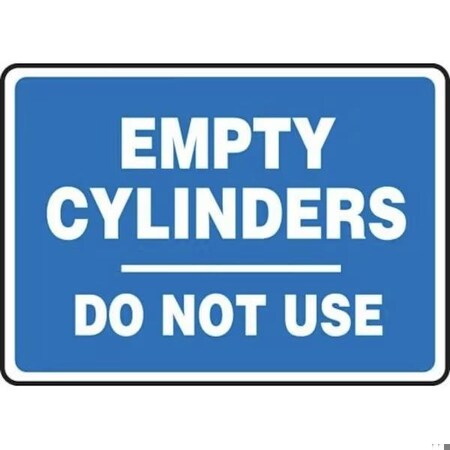Accuform SAFETY SIGN EMPTY CYLINDERS DO NOT MCPG585VA MCPG585VA | Zoro