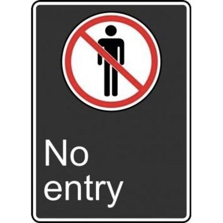 Shell No Entry. Sign Accuform SAFETY SIGN NO ENTRY 14 in X 10 in ALUMINUM MCSA580VA | Zoro