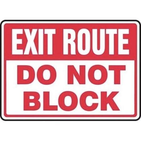 Tap Exit Rout Sign Accuform SAFETY SIGN EXIT ROUTE DO NOT MEXT560XP MEXT560XP | Zoro