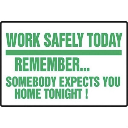 Accuform SAFETY SIGN WORK SAFELY TODAY MGNF536XT MGNF536XT | Zoro