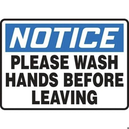 Accuform OSHA NOTICE SAFETY SIGN PLEASE WASH MHSK817XT MHSK817XT | Zoro