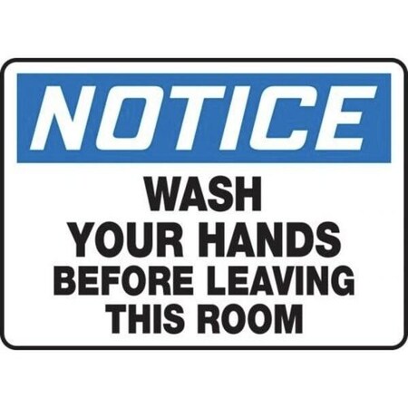 Accuform OSHA NOTICE SAFETY SIGN WASH HANDS MRST812XL MRST812XL | Zoro