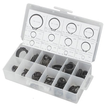 Titan 45212 Snap Ring Assortment – 300-Piece Set, Internal & External Rings In 16 Sizes, Professional Grade