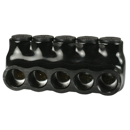 Asi 5 Wire Single Sided Multi Tap Connector, 14 - 1/0 AWG, 600 V, Black ...