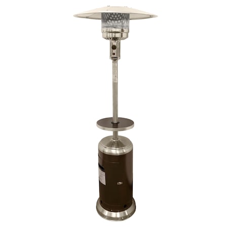 Outdoor Two-Toned Patio Heater in Stainless Steel and Hammered Bronze