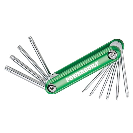 Powerbuilt 10Pc Aluminum Folding Star Key Set 940786 | Zoro