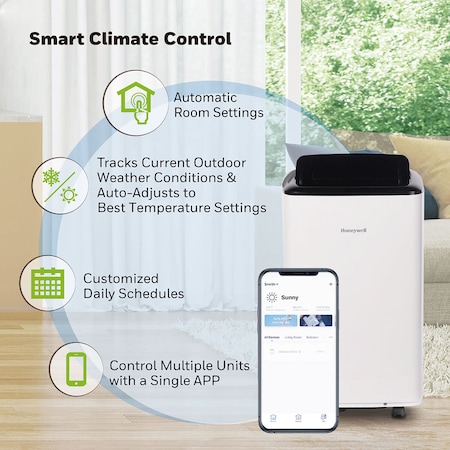 Honeywell 8,000 BTU Smart Wi-Fi Portable Air Conditioner and Dehumid HF8CESVWK5