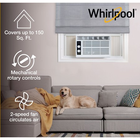 Whirlpool 5,000 BTU 115V Window-Mounted Air Conditioner WHAW050CW