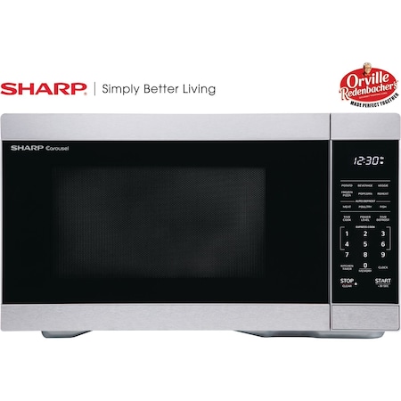 Sharp 1.1-Cu. Ft. Countertop Microwave Oven in Stainless Steel w/Orville Redenbacher Certification ZSMC1162HS
