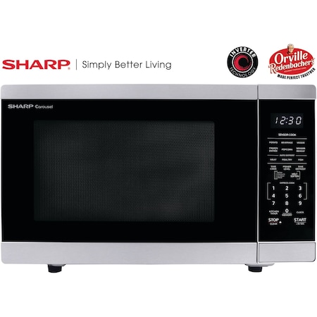 Sharp 1.4-Cu. Ft. Countertop Microwave Oven in Stainless Steel w/Orville Redenbacher's Certification ZSMC1464HS