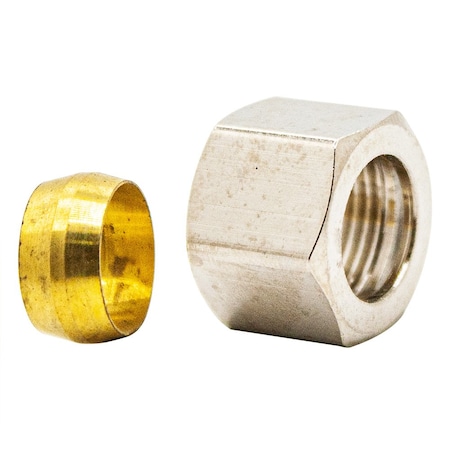 Thrifco Plumbing 1/2 Inch Compression Nut with Ferrule Sleeve, Chrome ...