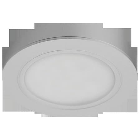 Elco Lighting E250N Aster Mini Slim Round LED Puck Light | Nickel, 12V, 3.5W For Under Cabinet