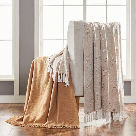 Modern Threads Modern Threads 2 Pack 100% Cotton 50x60 Throw Chester  Cinnamon 52PKCTRE-CNM-ST | Zoro
