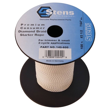 Stens New 100 Ft. Diamond Braid Starter Rope For Size 3-1/2, 7/64 In ...