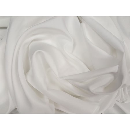 90" Round Polyester Tablecloth, White