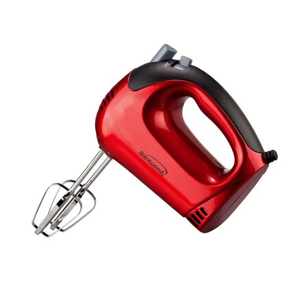 Brentwood Industries Lightweight 5-Speed Electric Hand Mixer, Red HM-46 ...