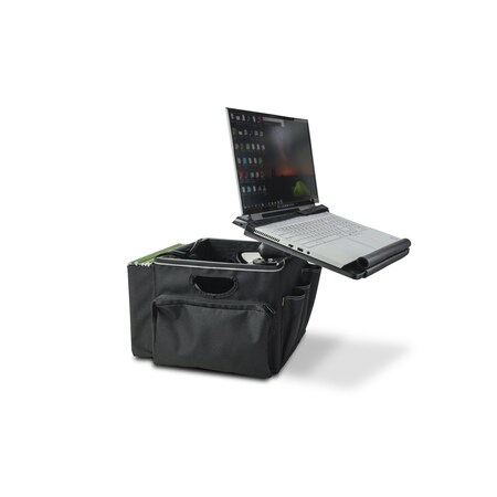 Autoexec Milk Crate Vehicle and Mobile Office Work Station with Apron ...