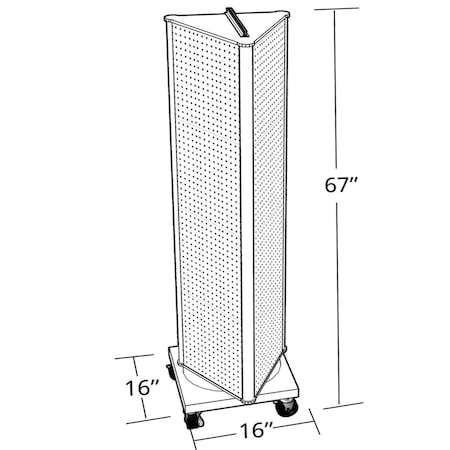 Azar Displays Three-Sided Revolving Pegboard Tower Floor Display on ...