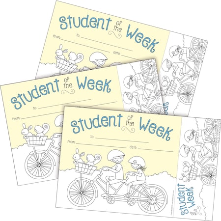 Barker Creek Color Me! Student of the Week Awards & Bookmarks Set, 90 ...
