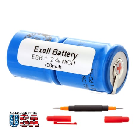Exell Battery Razor Battery For Norelco, Eltron, Remington Razors EBR-1 ...