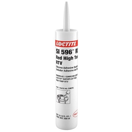 Henkel Gasketing, RTV Silicone, High Temperature, Red, 300 Ml SI 596 ...