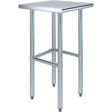 Amgood 20 in. x 20 in. Open Base Stainless Steel Metal Table WT-2020 ...