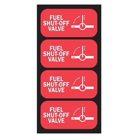 Engine Off Sticker Fuel Stickers Fuel Shut Off Sticker Small, Fuel Shut Off Sign, for ...
