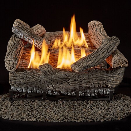 Bluegrass Living Vent Free Propane Gas Log Set - 18 Inch Traditional Oak,  30,000 Btu, B18PR-UL1 | Zoro