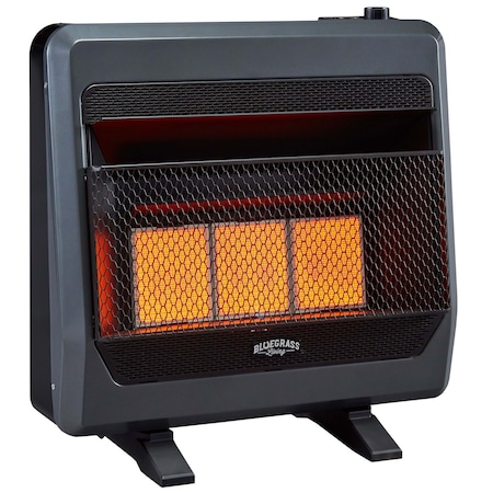 Bluegrass Living Natural Gas Vent Free Infrared Gas Space Heater With  Blower And Ba B30TNIR-BB | Zoro