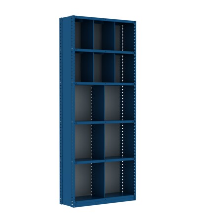 Borroughs Steel Add-On Pigeonhole Bin Unit, 12 in D x 87 in H x 36 in W ...