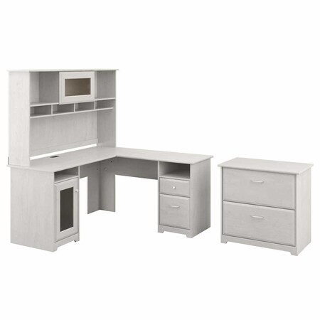 Bush Business Furniture Cabot 60W L Shaped Computer Desk W/ Hutch and ...