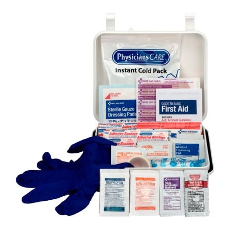 First Aid Only Travel First Aid Kit, Plastic Case, 68 Piece, 24PK