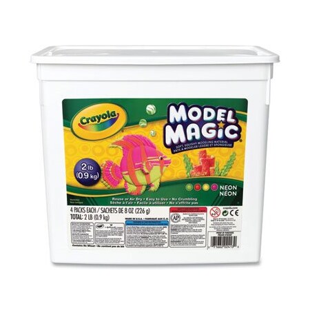 Crayola MODEL MAGIC MODELING COMPOUND, 8 OZ EACH/NEON, 2 LBS 232413 | Zoro