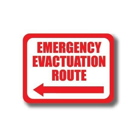 Emergency Rvp Sign Ergomat 12in x 12in RECTANGLE SIGNS - Emergency Evacuation Route DSV ...