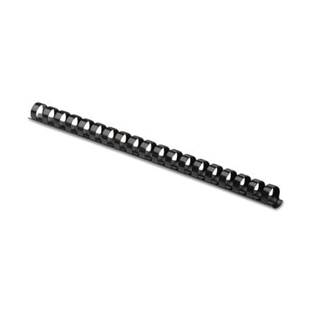 Fellowes, Plastic Comb Bindings, 1/2in Diameter, 90 Sheet Capacity, Black, 25 Combs/pack