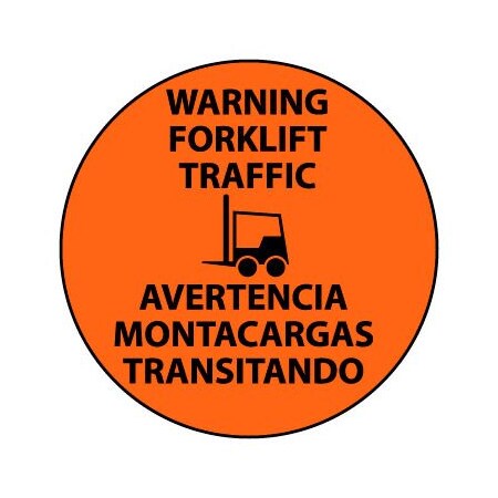 National Marker Co Walk On Floor Sign - Warning Forklift Traffic ...