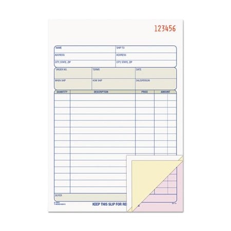 Tops Products TOPS, Sales Order Book, 5-9/16 X 7-15/16, Three-Part ...