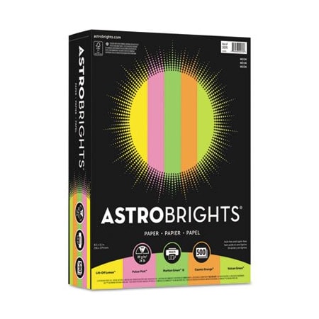 Neenah Paper ASTROBRITE, COLOR PAPER - inNEONin ASSORTMENT, 24LB, 8.5 X ...