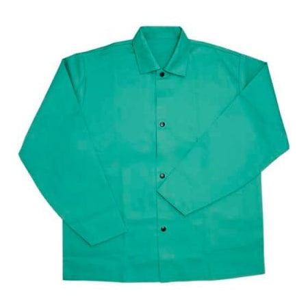 IRONCAT Standard 3XL Welding Jacket - Green FR Cotton Sateen Jacket For Industrial Use