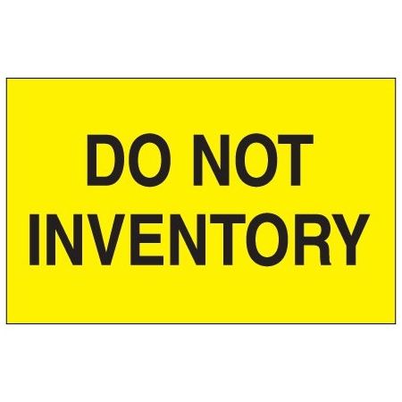 Bsc Preferred 3 x 5'' - ''Do Not Inventory - Date'' Fluorescent Red ...