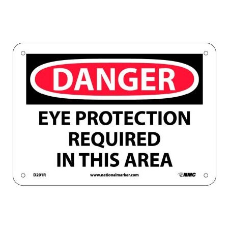 Eye Risk Sign Nmc Safety Signs - Danger Eye Protection - Rigid Plastic 7