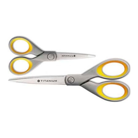 Acme United Westcott Titanium Bonded Scissors Set, 5"L And 7"L Straight